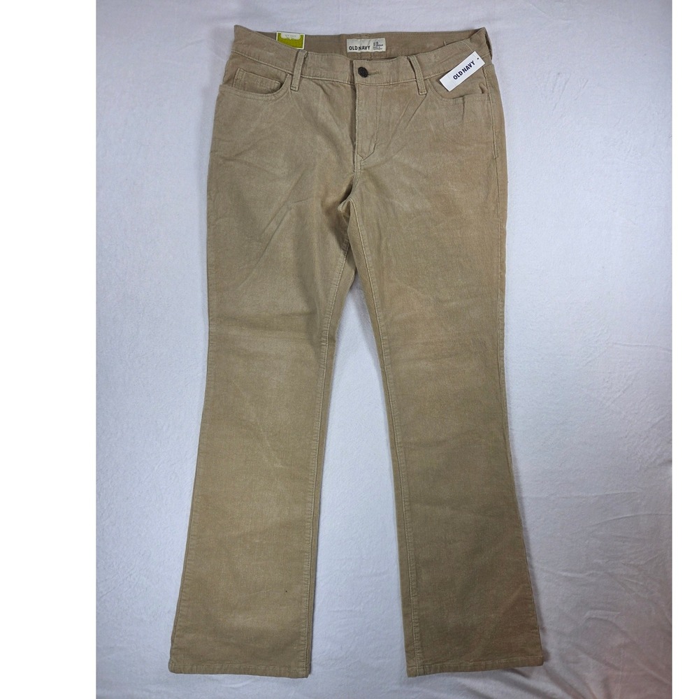 Old Navy Brown Casual Stretch Corduroy boot cut pants Low Rise women Sz 8 NWT